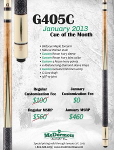 January 2013 Cue of the Month January 2013 Cue of the Month