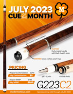 G223C2 July 2023 Cue of the Month flyer