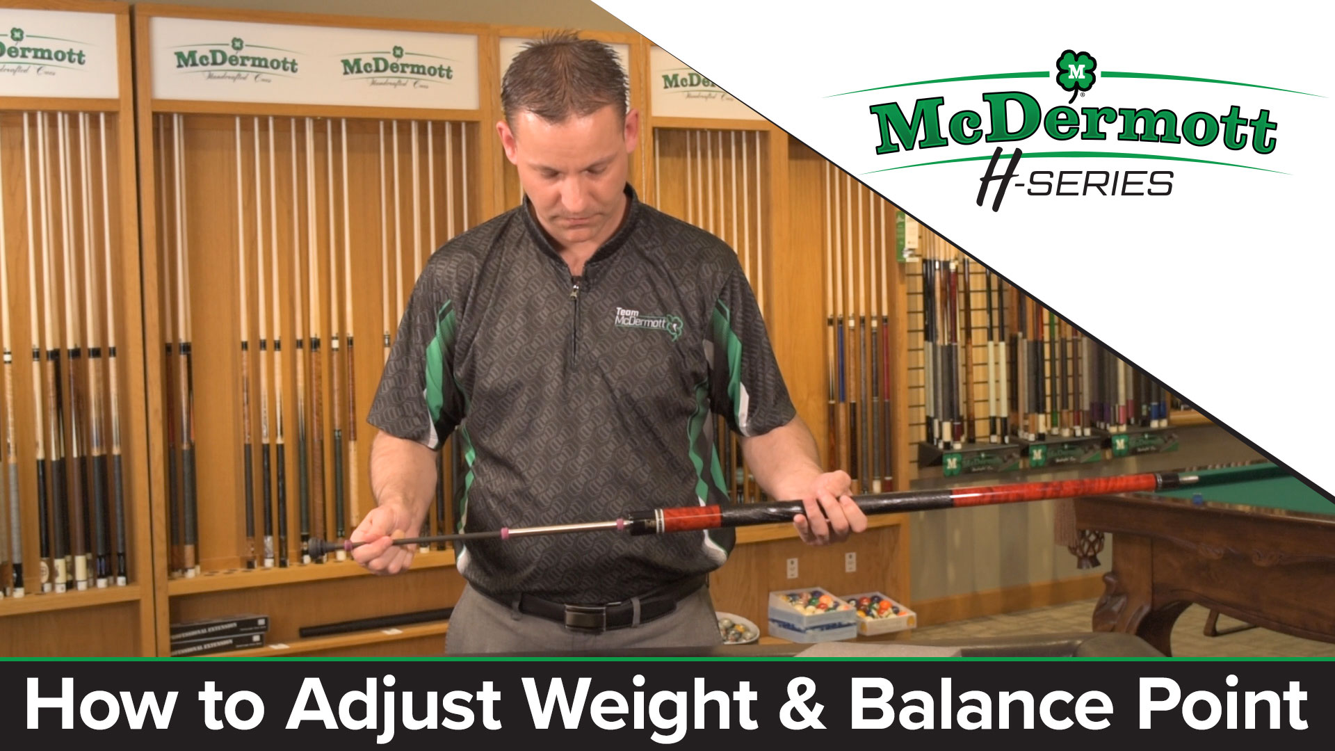 How to adjust the weight and balance point of the McDermott H-Series