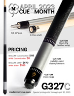 G327C April 2023 Cue of the Month flyer