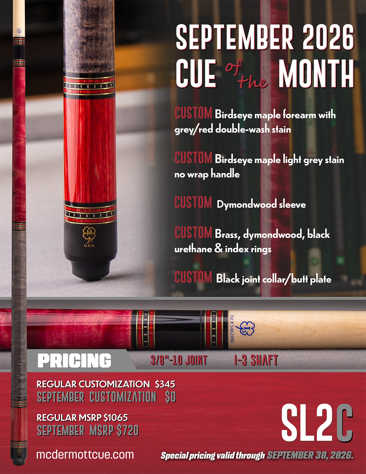 SL2C September 2026 Cue of the Month flyer
