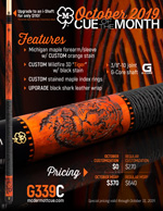 G339C October 2019 Cue of the Month flyer
