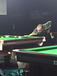 James Brennan competing in Chinese 8-ball