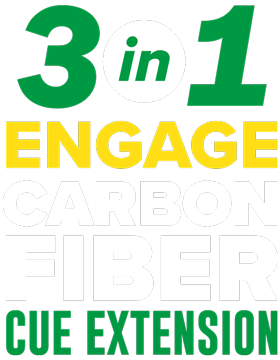 3-in-1 Engage Carbon Fiber Cue Extension